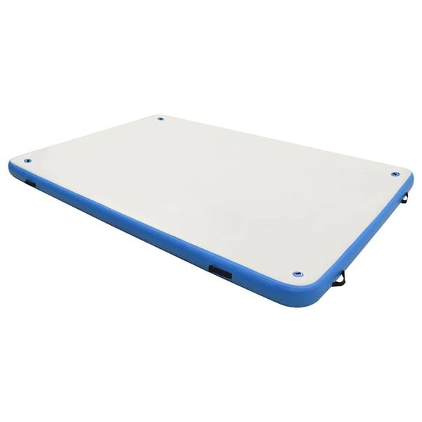 vidaXL Plataforma flutuante insufl&aacute;vel 300x200x15 cm azul e branco