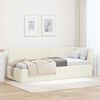 vidaXL Estrutura de Cama de Canto Creme 80 cm x 200 cm Veludo
