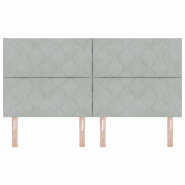 vidaXL Cabeceira Cinzento-claro 180 cm Veludo