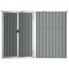 vidaXL Abrigo p/ ferramentas jardim 225x89x161cm aço galvanizado cinza