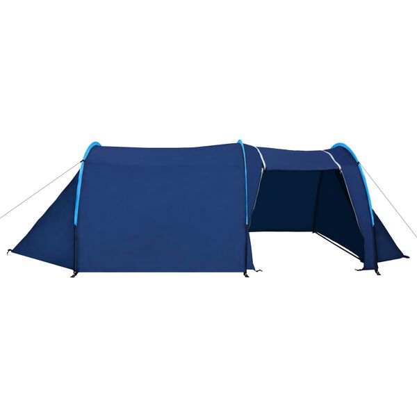 vidaXL Tenda de campismo 4 pessoas azul-marinho/azul-claro