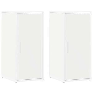 vidaXL Sapateiras 2 pcs 32x35x70 cm contraplacado branco