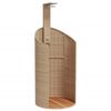 vidaXL Chuveiro exterior 100x100x241,5 cm vime PE/madeira ac&aacute;cia bege