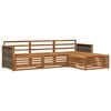 vidaXL Conjunto de Sof&aacute;s para Exterior Natural 249,5 x 162,5 x 73 cm
