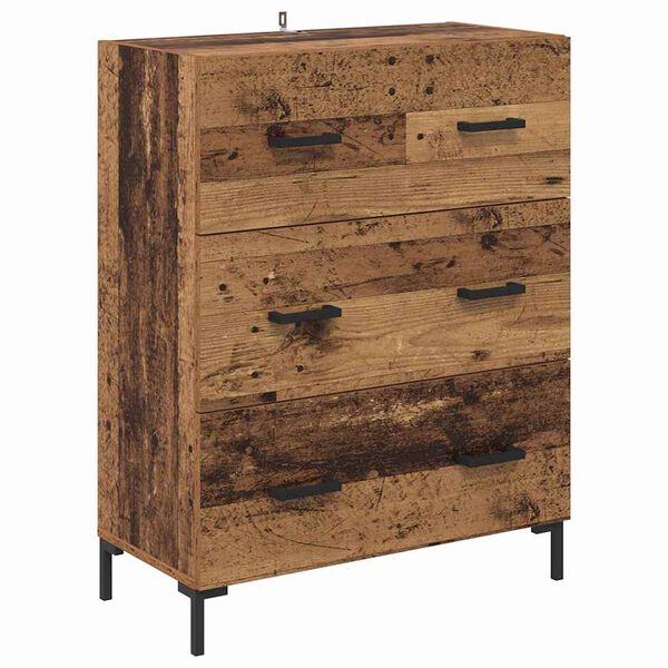 vidaXL Buffet com gaveta Madeira Antiga 69,5 x 34 x 90 cm