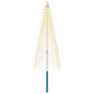 vidaXL Luz para &aacute;rvore de Natal com estaca e mastro 180 cm 270 LED