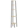 vidaXL Unidade 5 prat. de canto 45,5x31,5x180 cm castanho-claro/preto