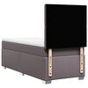 vidaXL Cama com molas/colchão 100x200 cm couro artificial cinzento