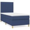 vidaXL Cama com molas/colch&atilde;o 90x200 cm tecido azul