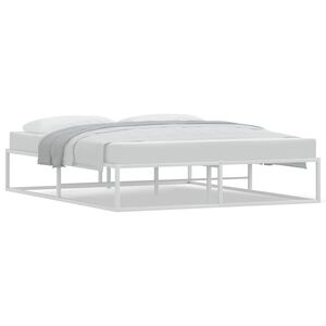 vidaXL Estrutura de cama sem colchão branco 160x200 cm metal