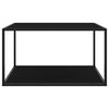 vidaXL Mesa de centro 90x90x50 cm preto com vidro preto