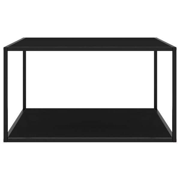 vidaXL Mesa de centro 90x90x50 cm preto com vidro preto