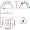 vidaXL Tenda de campismo cúpula para 3 pessoas libertação rápida azul