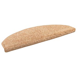 vidaXL Tapetes Adesivos para Escadas 15 unid. 80 x 24,5 x 3,5 cm Ouro