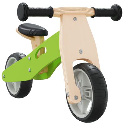 vidaXL Bicicleta de equilíbrio p/ crianças 2 em 1 verde