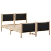 vidaXL Estrutura da Cama com cabeceira Preto 140 x 190 cm tecido