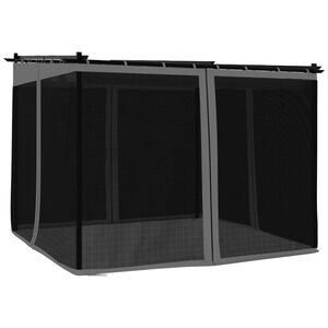 vidaXL Gazebo com paredes de malha 3x3 m a&ccedil;o antracite