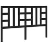 vidaXL Cabeceira de cama 146x4x100 cm pinho maci&ccedil;o preto