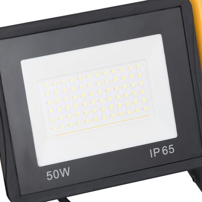 vidaXL Projetor c/ iluminação LED e pega 50 W branco frio