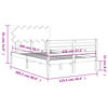 vidaXL Estrutura de cama com cabeceira 120x200 cmmadeira maciça