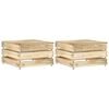vidaXL Mesas de paletes para jardim 2 pcs pinho impregnado