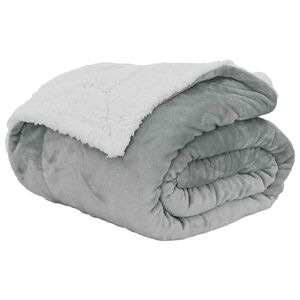 vidaXL Manta Cinzento 130 x 150 cm 1 kg L&atilde;