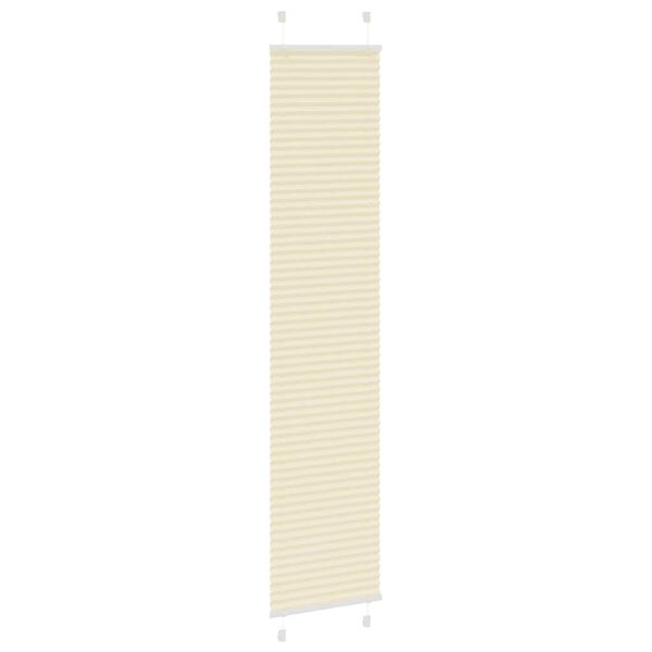 vidaXL Creme Plissada Cega 45x200 cm Largura Tecido 44,4 cm Poli&eacute;ster