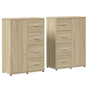 vidaXL Aparadores 2 pcs 60x31x84 cm derivados madeira carvalho sonoma