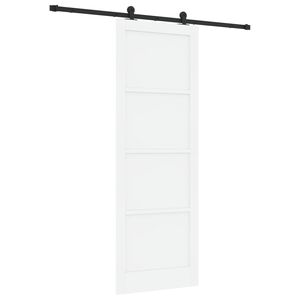 vidaXL Porta Deslizante Branco e Preto 83 x 232 cm