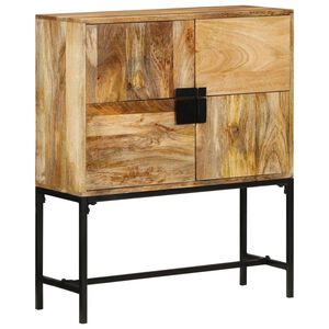 vidaXL Arm&aacute;rio alto 80x30x95 cm madeira de mangueira &aacute;spera maci&ccedil;a