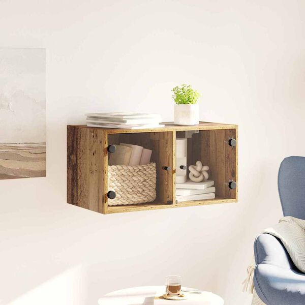 vidaXL Armário de Parede Madeira Antiga 68 x 37 x 35 cm