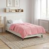 vidaXL Duvet de Ano Inteiro Colchonete Rosa 140 x 200 cm Microfibra