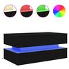 vidaXL Mesa de centro com luzes LED, carvalho preto, 90x50x40 cm