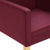 vidaXL Cadeiras de jantar 2 pcs couro artificial vermelho-tinto