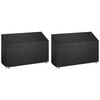 vidaXL Capas p/ banco jardim 2 pcs 8 ilh&oacute;s 190x70x70/88 cm polietileno