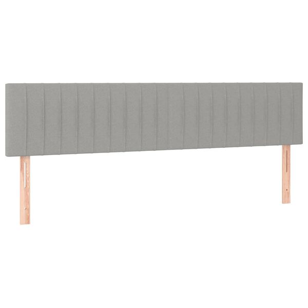 vidaXL Cabeceiras cinzento-claro 180x5x78/88 cm tecido