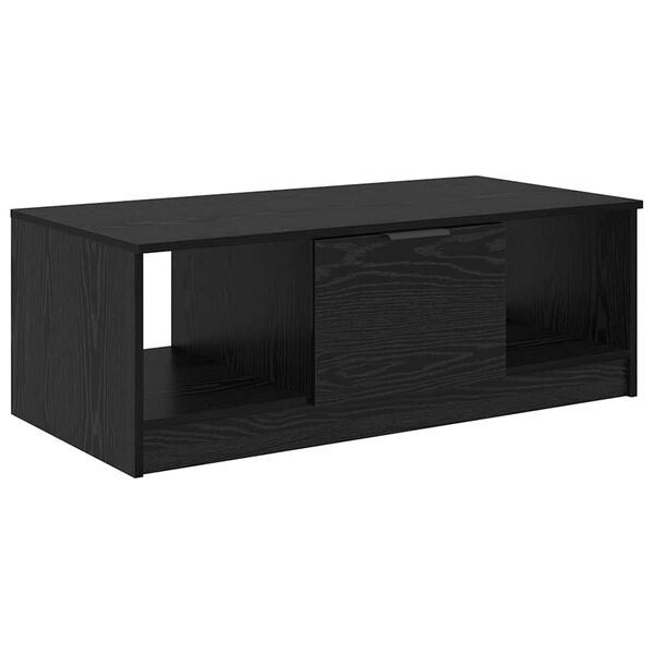 vidaXL Mesa de centro com gaveta Carvalho Preto 102 x 50 x 36cm