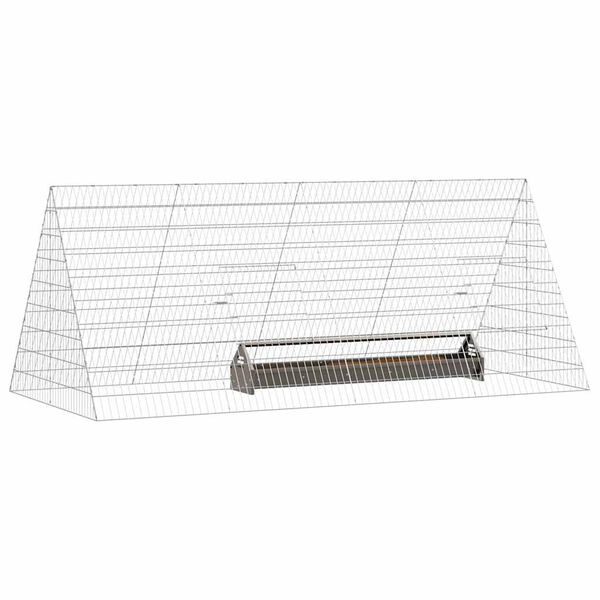 vidaXL Gaiola para galinhas Prateado 215 x 100 x 85 cm A&ccedil;o Galvanizado