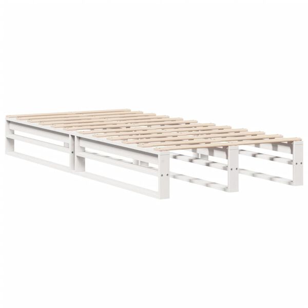 vidaXL Cama sem colchão 90x190 cm madeira de pinho maciça branco
