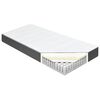 vidaXL Cama boxspring 200x200 cm tecido cinzento-escuro