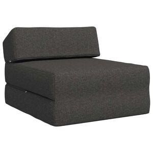 vidaXL Sof&aacute; Cama Dobr&aacute;vel Cinzento-Escuro 60 x 70 x 41 cm Tecido