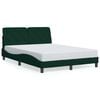 vidaXL Estrutura de cama sem colch&atilde;o 120x200 cm veludo verde-escuro