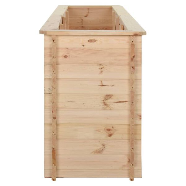 vidaXL Canteiro elevado para jardim 200x50x80cm madeira de pinho 19 mm