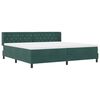 vidaXL Cama Box com colch&atilde;o Verde Escuro 200 x 200 cm Veludo