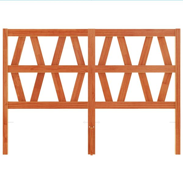 vidaXL Cabeceira 135 cm madeira de pinho maci&ccedil;a castanho-mel