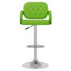 vidaXL Bancos de bar 2 pcs couro artificial verde