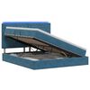 vidaXL Cama de Armazenamento LED com Colch&atilde;o Azul Escuro 180 x 200 cm