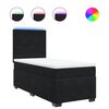 vidaXL Cama com molas/colch&atilde;o 90x190 cm veludo preto