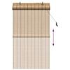 vidaXL Estores de rolo com cortinas Manual Natura 80 x 160 cm Bambu