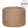 vidaXL Corda de juta com 100 m de comprimento e 4 mm de espessura